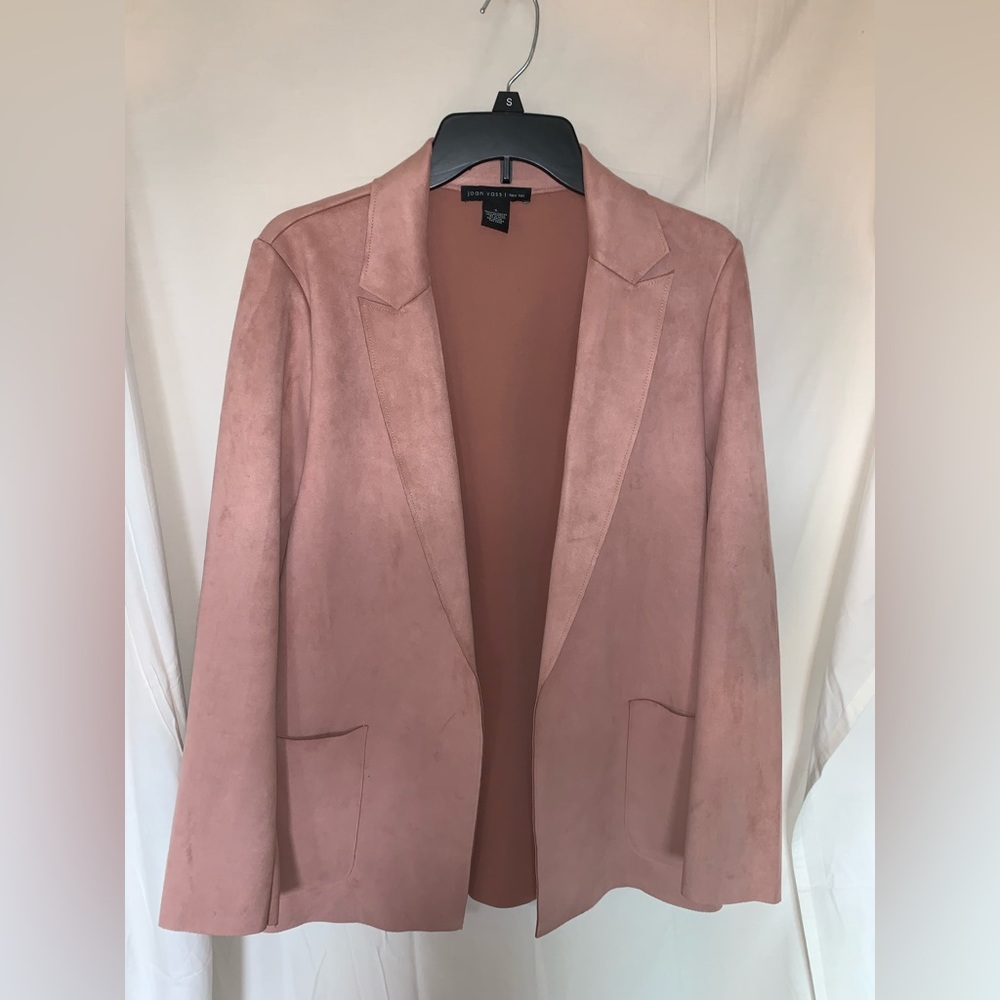 Pink velvet mid blazer